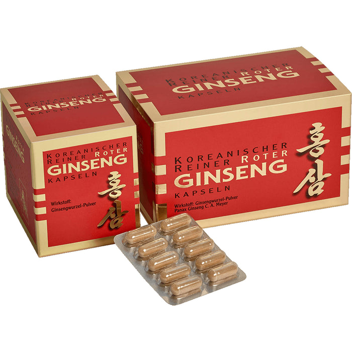 Koreanischer reiner roter Ginseng 300 mg Wurzelpulver Kapseln, 200 pc Capsules