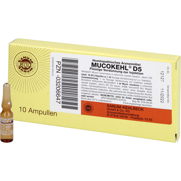 SANUM-KEHLBECK Mucokehl D5 flüssige Verdünnung, 10 pcs. Ampoules