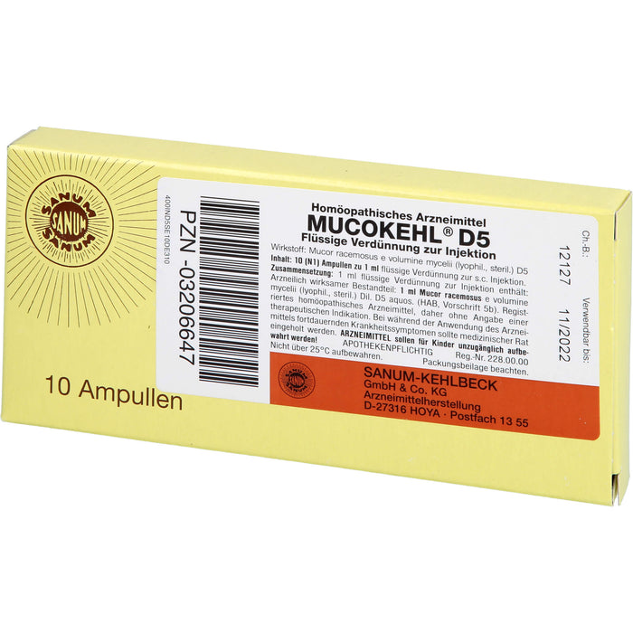 SANUM-KEHLBECK Mucokehl D5 flüssige Verdünnung, 10 pcs. Ampoules