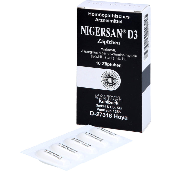 SANUM-KEHLBECK Nigersan D3 Zäpfchen, 10 pcs. Suppositories