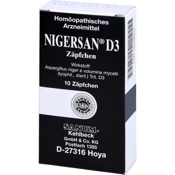 SANUM-KEHLBECK Nigersan D3 Zäpfchen, 10 pcs. Suppositories