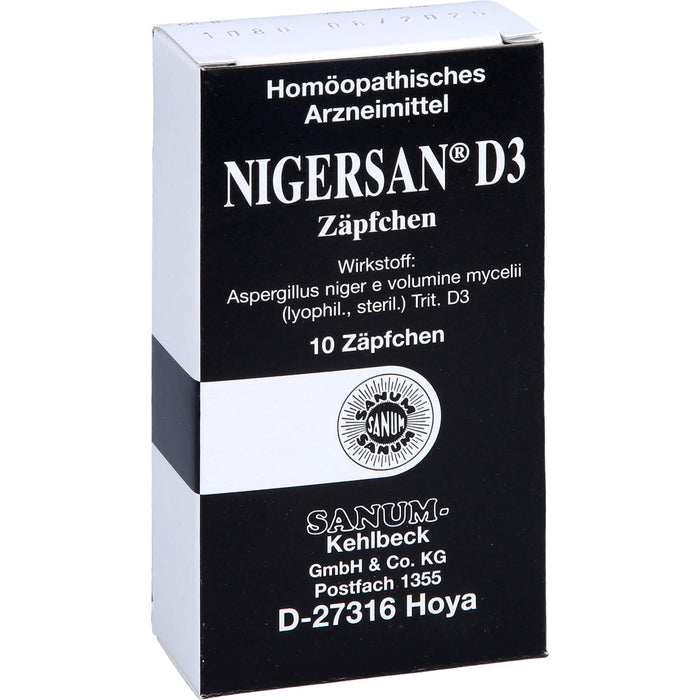 SANUM-KEHLBECK Nigersan D3 Zäpfchen, 10 pcs. Suppositories
