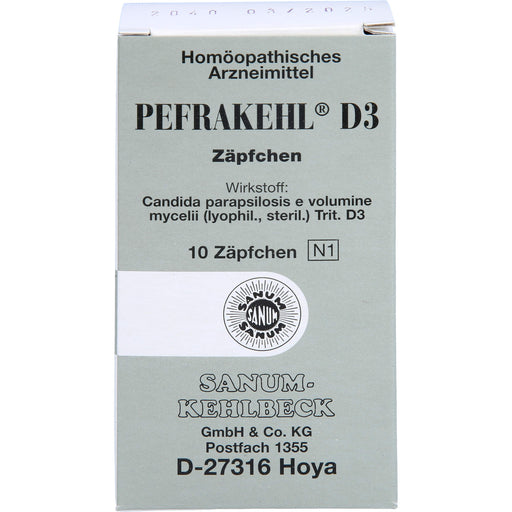 SANUM-KEHLBECK Pefrakehl D3 Zäpfchen, 10 St. Zäpfchen
