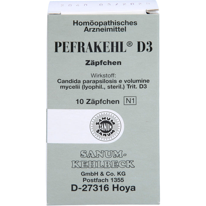 SANUM-KEHLBECK Pefrakehl D3 Zäpfchen, 10 St. Zäpfchen