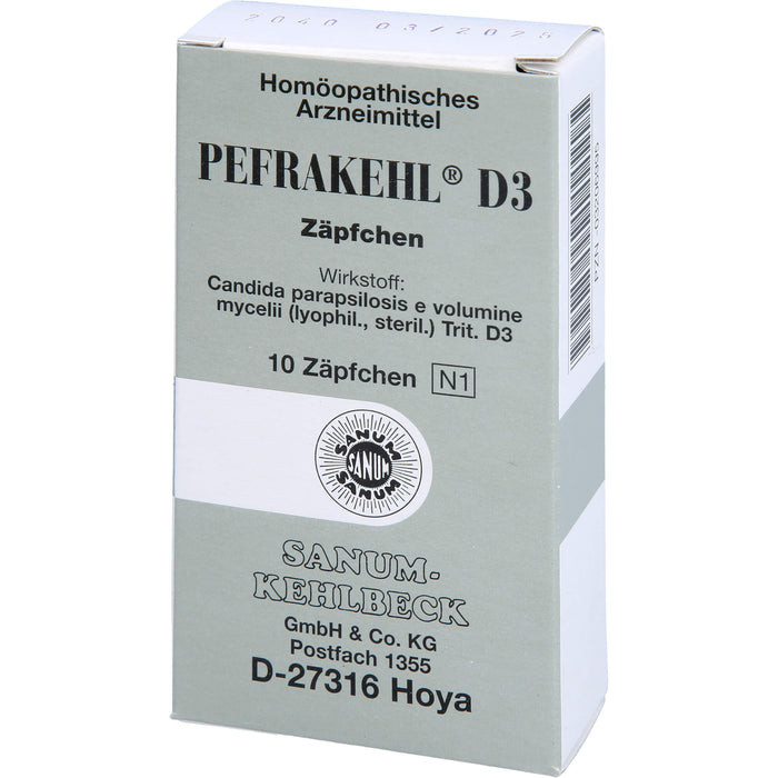 SANUM-KEHLBECK Pefrakehl D3 Zäpfchen, 10 pc Suppositoires