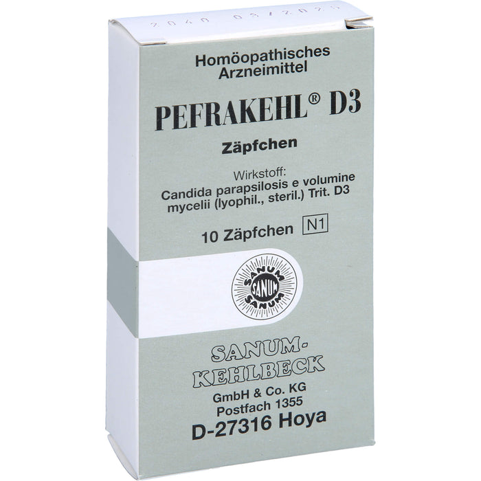 SANUM-KEHLBECK Pefrakehl D3 Zäpfchen, 10 pc Suppositoires