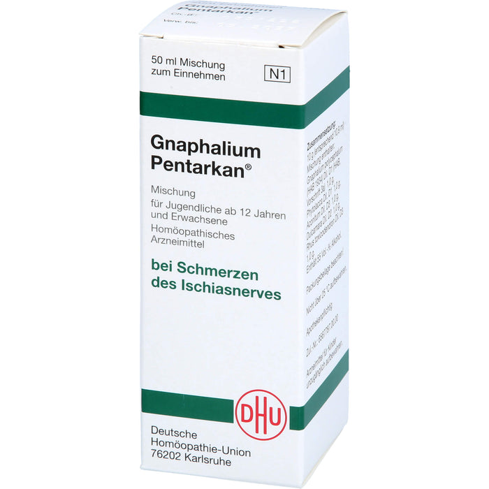 DHU Gnaphalium Pentarkan Mischung bei Schmerzen des Ischiasnerves, 50 ml Solution
