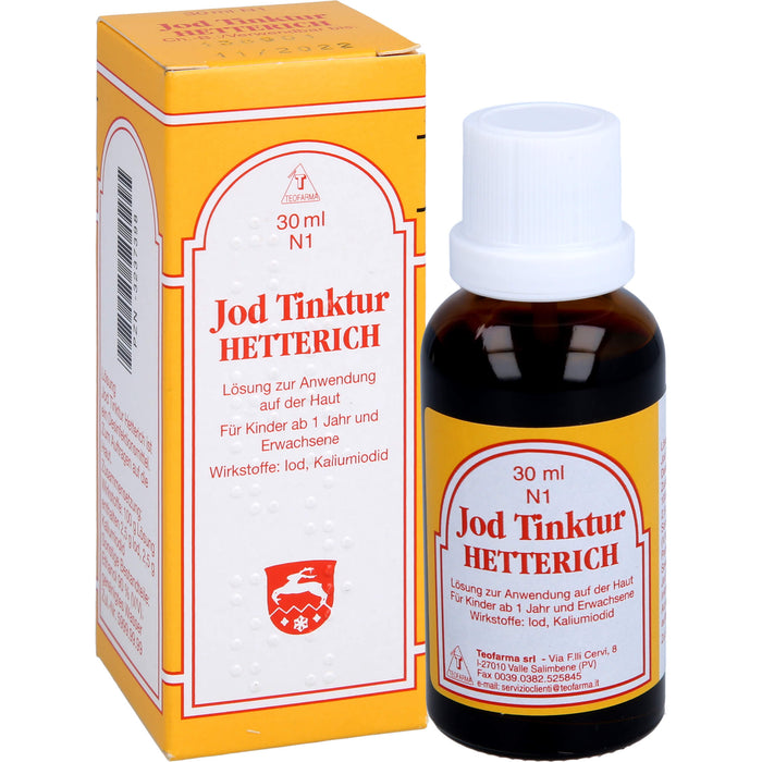 Jodtinktur Hetterich, 30 ml Solution