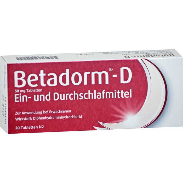 Betadorm-D 50 mg Tabletten, 20 pc Tablettes