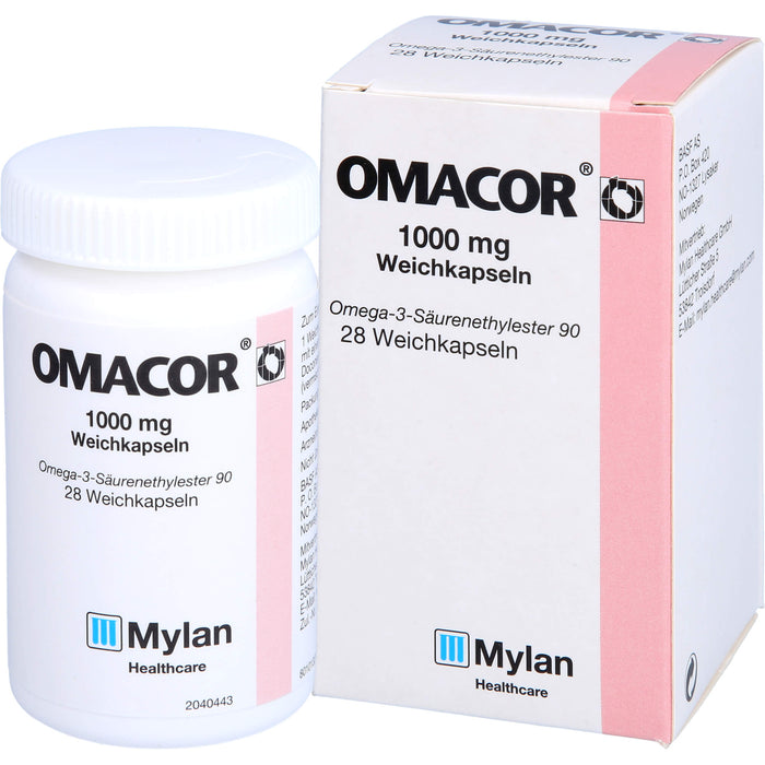 Mylan Omacor 1000 mg Weichkapseln, 28 pcs. Capsules