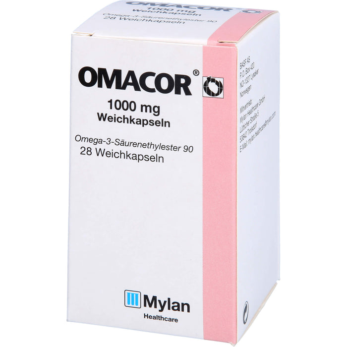 Mylan Omacor 1000 mg Weichkapseln, 28 pcs. Capsules