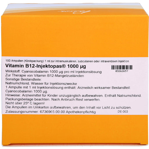 Vitamin B12-Injektopas® 1000 µg, 100 St. Ampullen