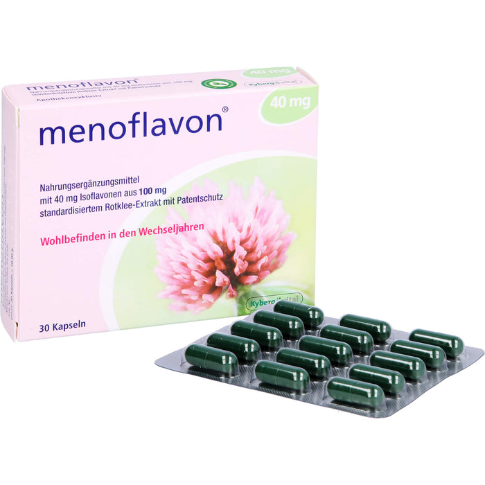 Menoflavon 40 mg Kapseln für Wohlbefinden in den Wechseljahren, 30 St. Kapseln