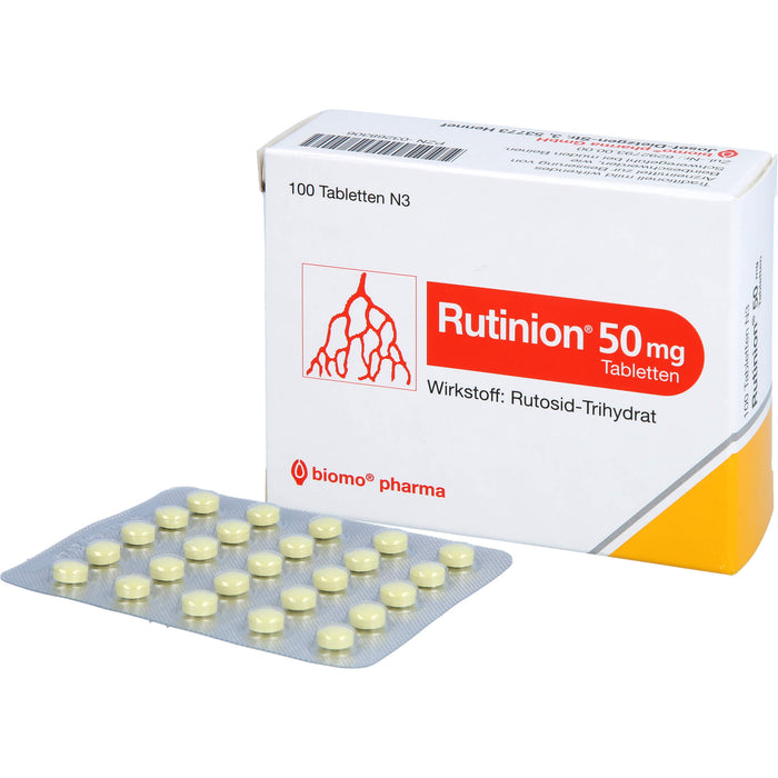 Rutinion 50 mg Tabletten zur Besserung von Beschwerden in den Beinen, 100 pc Tablettes