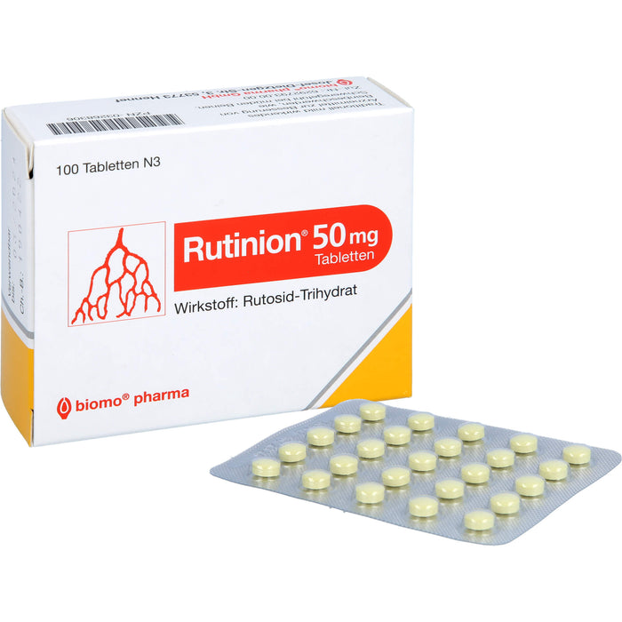 Rutinion 50 mg Tabletten zur Besserung von Beschwerden in den Beinen, 100 pcs. Tablets