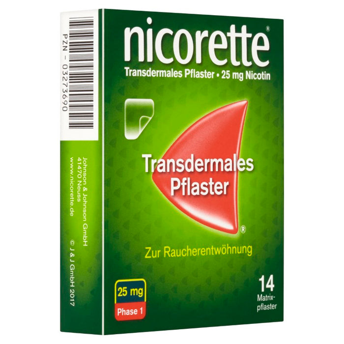 nicorette transdermales Pflaster 25 mg Nicotin Matrixpflaster, 14 pcs. Patch
