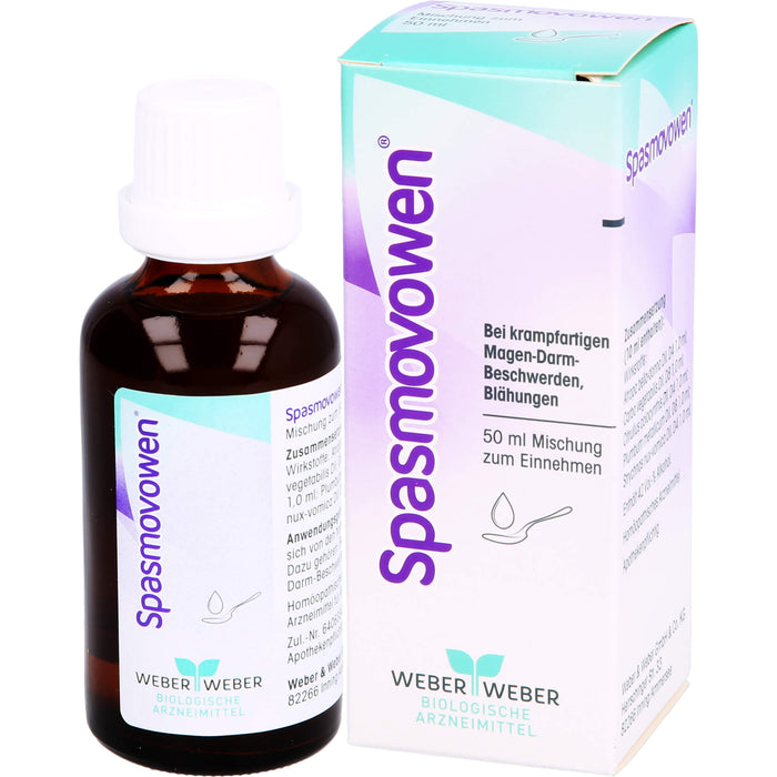 Spasmovowen Mischung bei krampfartigen Magen-Darm-Beschwerden, Blähungen, 50 ml Solution