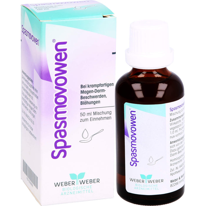 Spasmovowen Mischung bei krampfartigen Magen-Darm-Beschwerden, Blähungen, 50 ml Solution