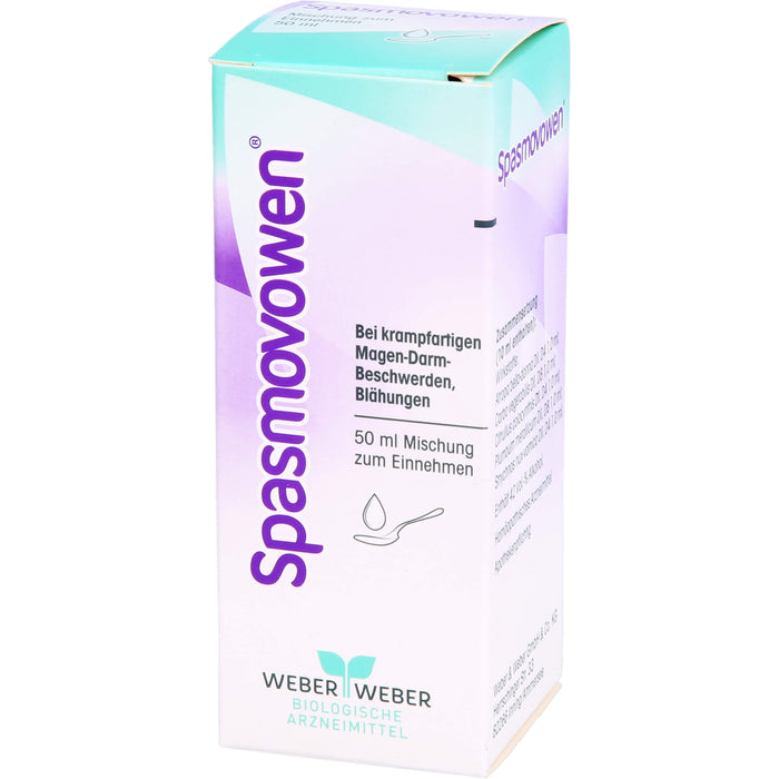 Spasmovowen Mischung bei krampfartigen Magen-Darm-Beschwerden, Blähungen, 50 ml Solution