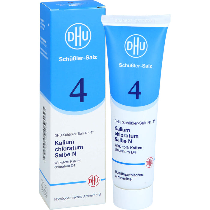 DHU Schüßler-Salz Nr. 4 Kalium chloratum D4 – Das Mineralsalz der Schleimhäute – das Original, 50 g Ointment