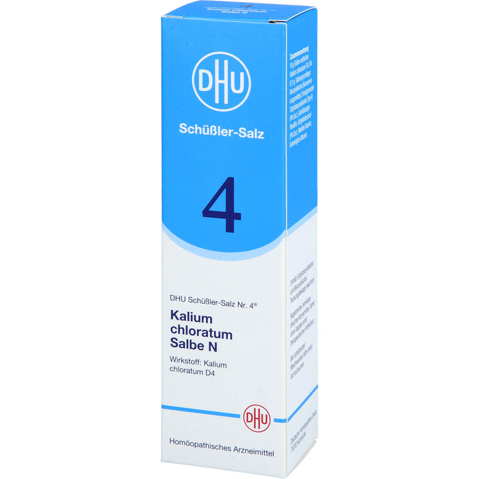 DHU Schüßler-Salz Nr. 4 Kalium chloratum D4 – Das Mineralsalz der Schleimhäute – das Original, 50 g Ointment