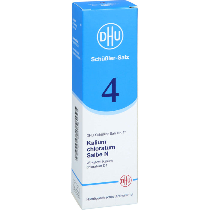 DHU Schüßler-Salz Nr. 4 Kalium chloratum D4 – Das Mineralsalz der Schleimhäute – das Original, 50 g Ointment