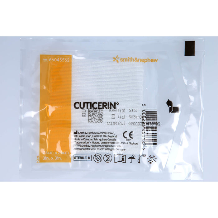 CUTICERIN 7,5 x 7,5 cm steriler verklebungsreduzierender Verband, 1 pc Compresses