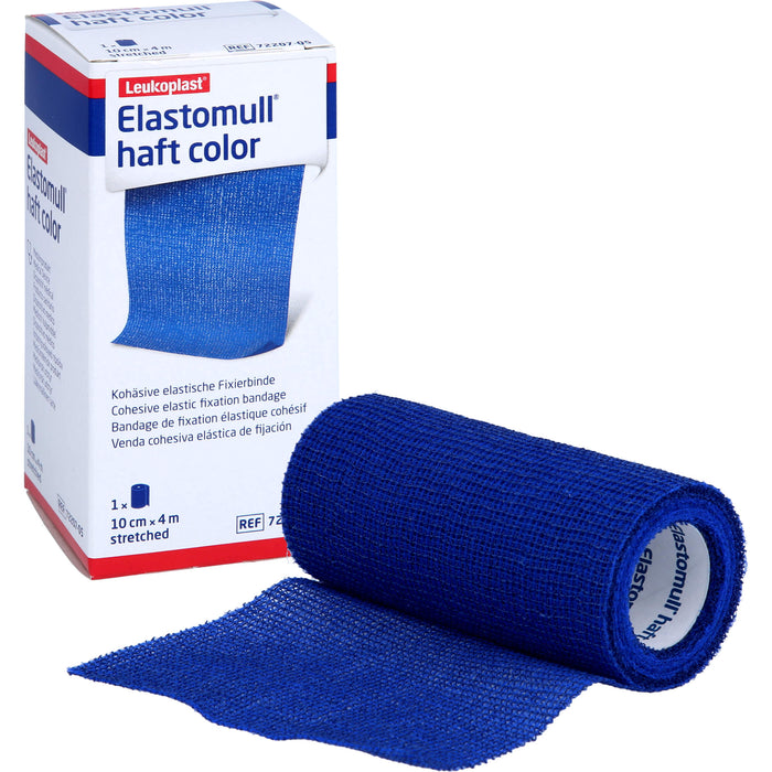 Elastomull haft 4mx10cm color blau, 1 St BIN