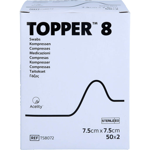 TOPPER 8 steril 7,5 X 7,5 cm TS8072, 50X2 St KOM