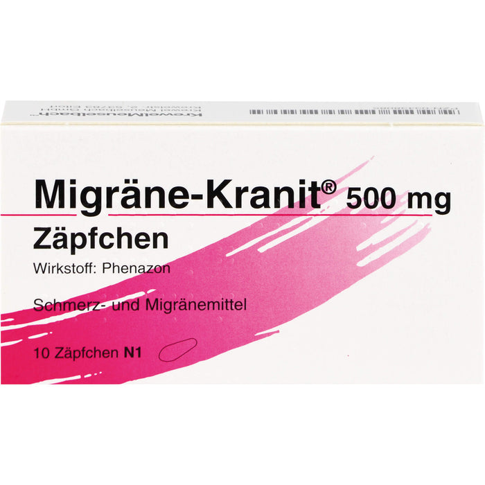 Migräne-Kranit 500 mg Zäpfchen Schmerz- und Migränemittel, 10 pcs. Suppositories