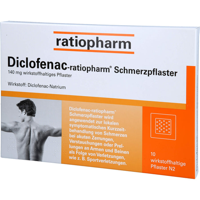 Diclofenac-ratiopharm Schmerzpflaster, 10 pcs. Patch