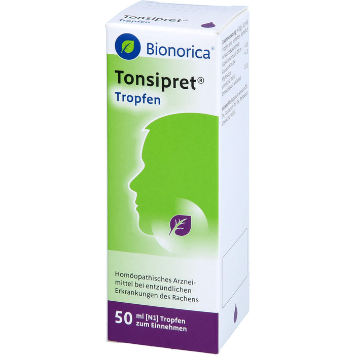 Tonsipret Tropfen bei Erkrankungen des Rachens, 50 ml Solution