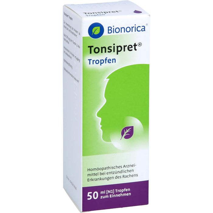 Tonsipret Tropfen bei Erkrankungen des Rachens, 50 ml Solution