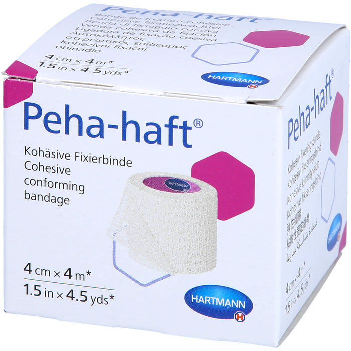HARTMANN Peha Haft 4 cm x 4 m kohäsive Fixierbinde, 1 pcs. Bandage