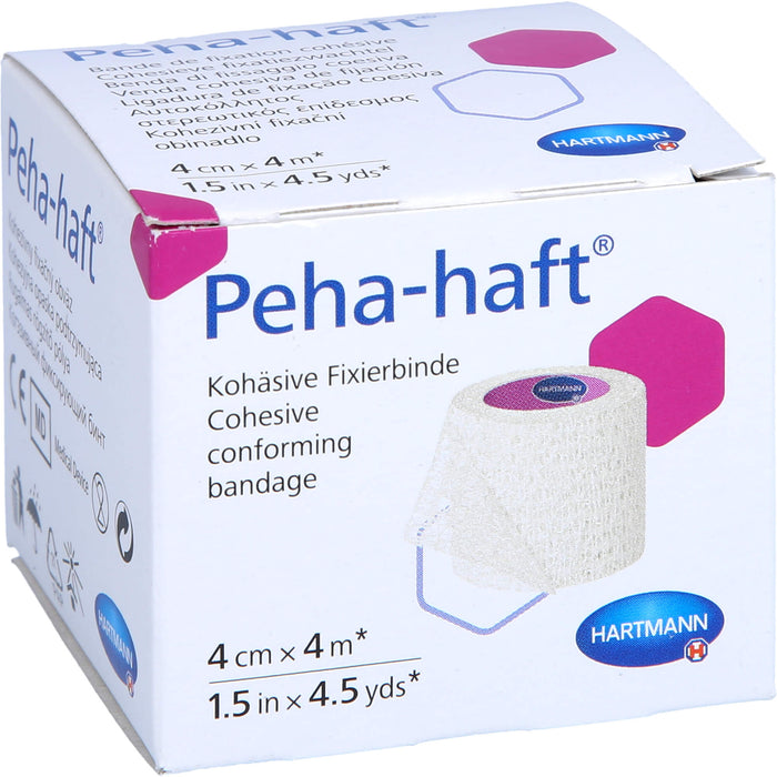 HARTMANN Peha Haft 4 cm x 4 m kohäsive Fixierbinde, 1 pcs. Bandage