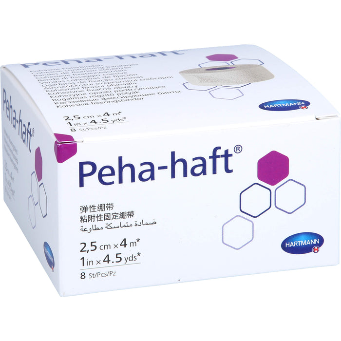 Peha-haft Latexfrei Fixierbinde 2,5cmx4m, 8 pcs. Pack