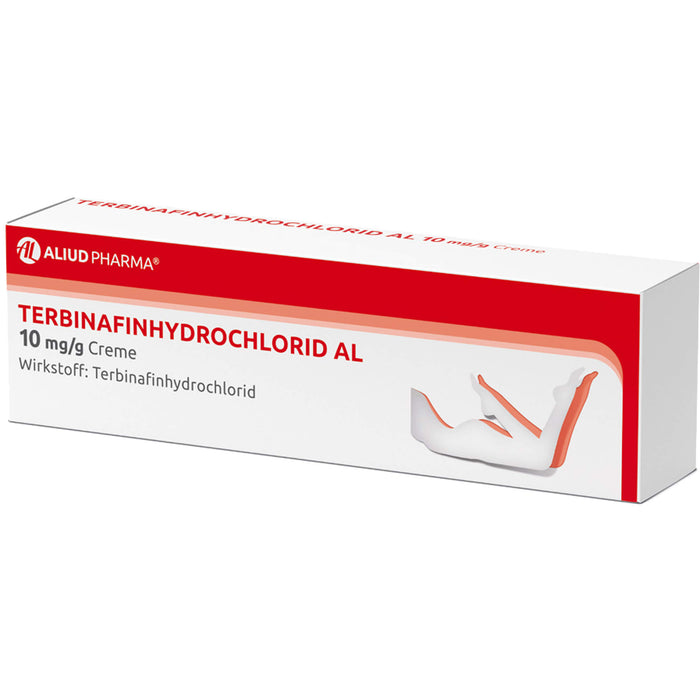 Terbinafinhydrochlorid AL 10 mg/g Creme zur Behandlung von Pilzen und Hefen auf der Haut, 15 g Creme