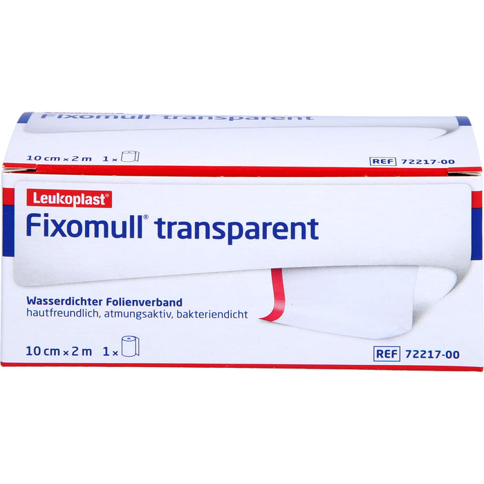 Fixomull transparent 10 cm x 2 m zur wasserdichten vollflächigen Fixierung von Wundauflagen, 1 St. Pflaster