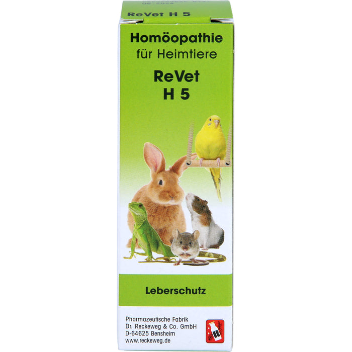 ReVet H 5 Globuli für Heimtiere als Leberschutz, 10 g Globuli