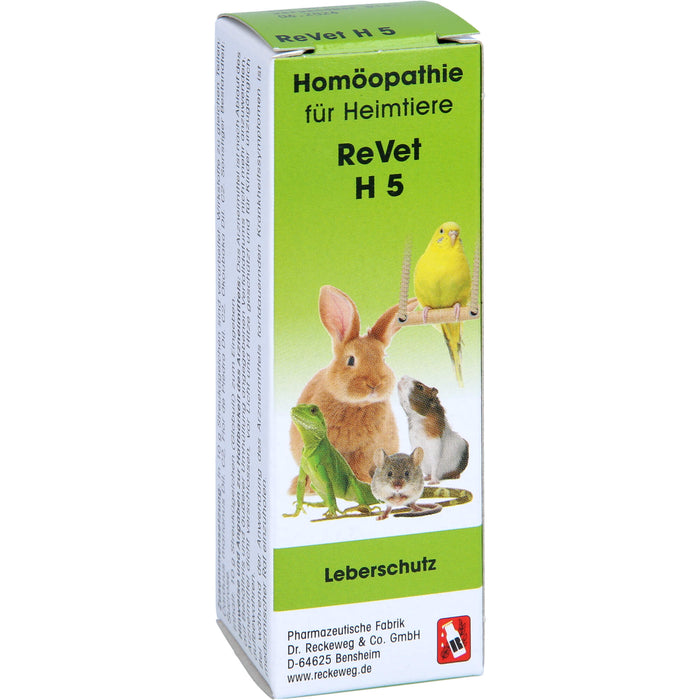ReVet H 5 Globuli für Heimtiere als Leberschutz, 10 g Globuli
