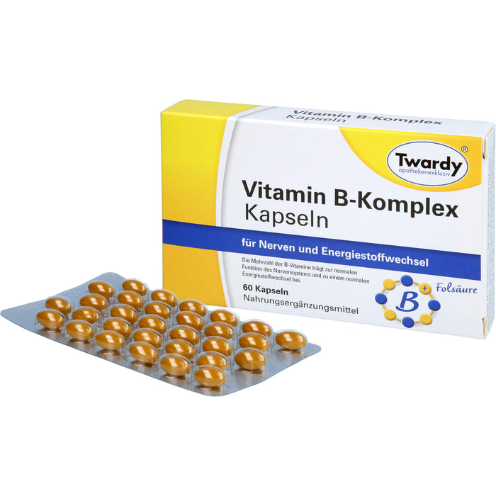 Twardy Vitamin B-Komplex Kapseln für Nerven und Energiestoffwechsel, 60 pcs. Capsules