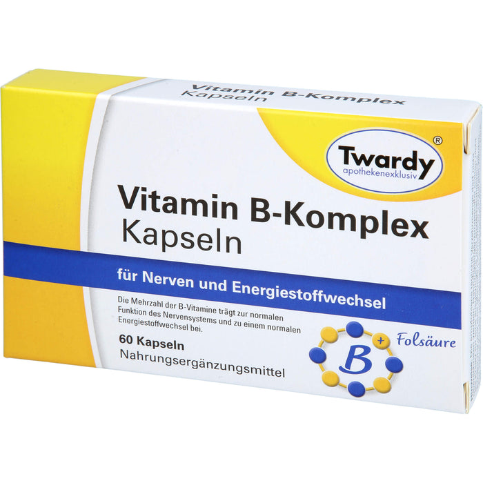Twardy Vitamin B-Komplex Kapseln für Nerven und Energiestoffwechsel, 60 pcs. Capsules