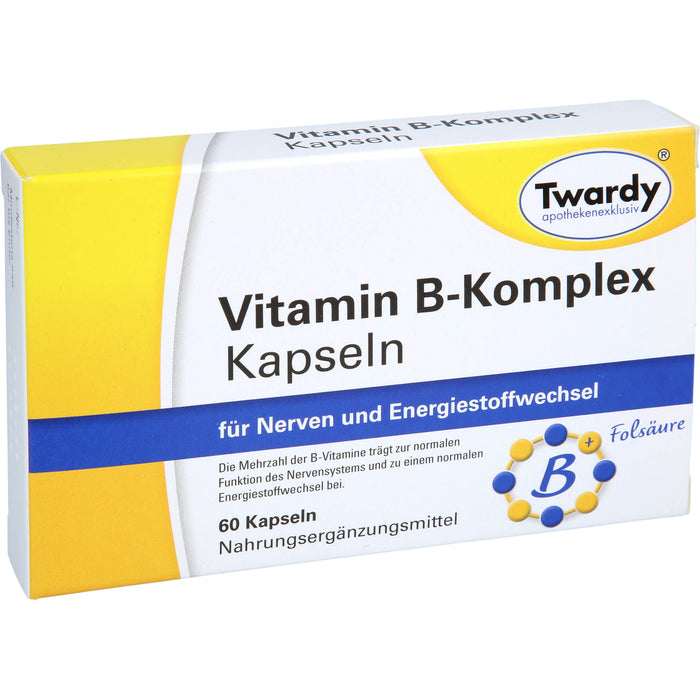 Twardy Vitamin B-Komplex Kapseln für Nerven und Energiestoffwechsel, 60 pcs. Capsules
