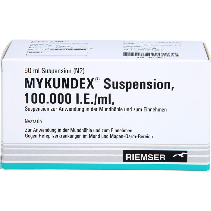 MYKUNDEX Suspension gegen Hefepilzerkrankungen im Mund und Magen-Darm-Bereich, 50 ml Solution