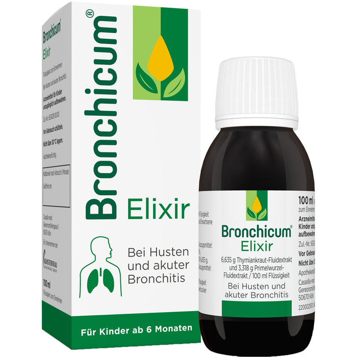 Bronchicum Elixir bei Husten und akuter Bronchitis, 100 ml Solution