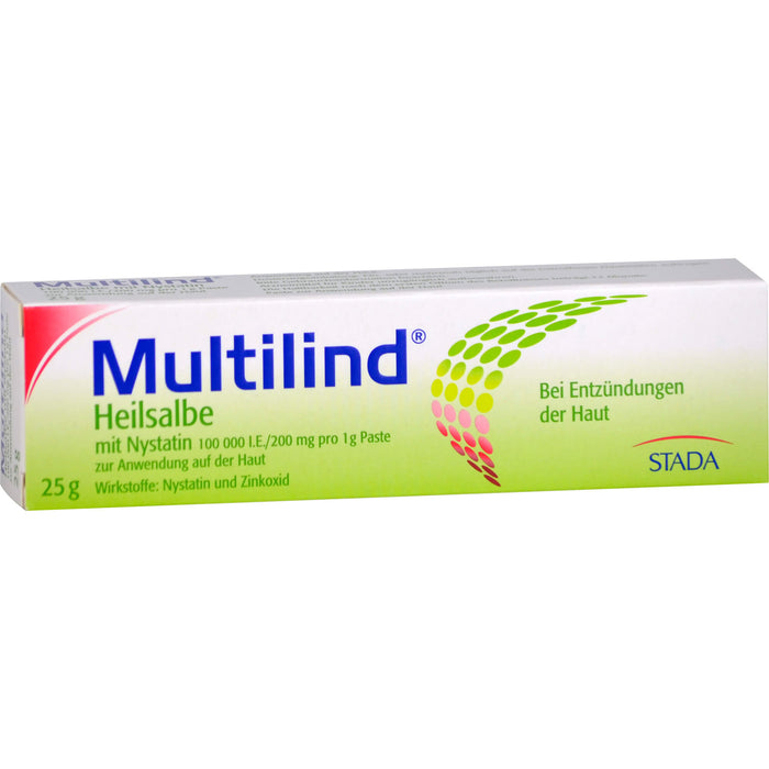 Multilind Heilsalbe mit Nystatin bei Entzündungen der Haut, 25.0 g Creme