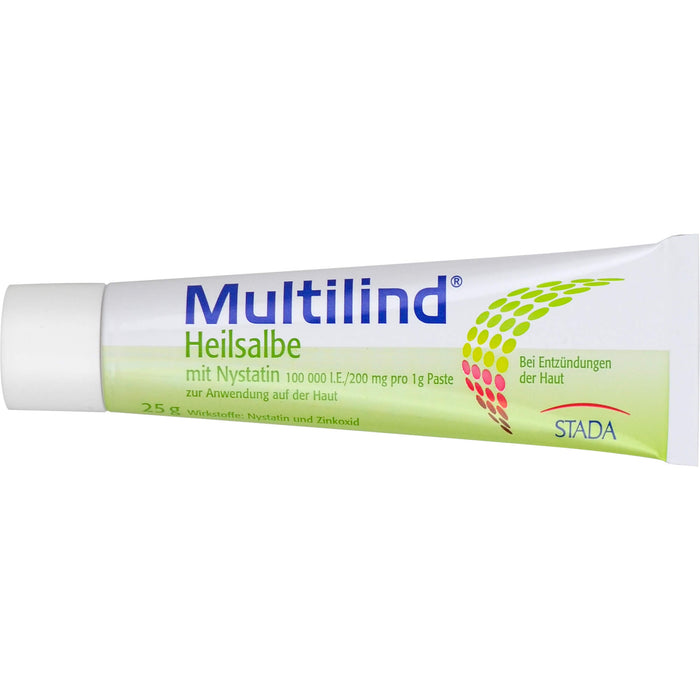 Multilind Heilsalbe mit Nystatin bei Entzündungen der Haut, 25.0 g Creme