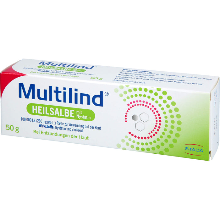 Multilind Heilsalbe mit Nystatin bei Entzündungen der Haut, 50 g Creme