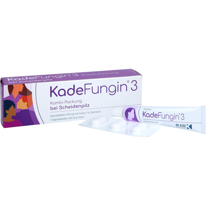 KadeFungin 3 Kombi-Packung Vaginaltabletten und Creme, 1 pcs. Combipack