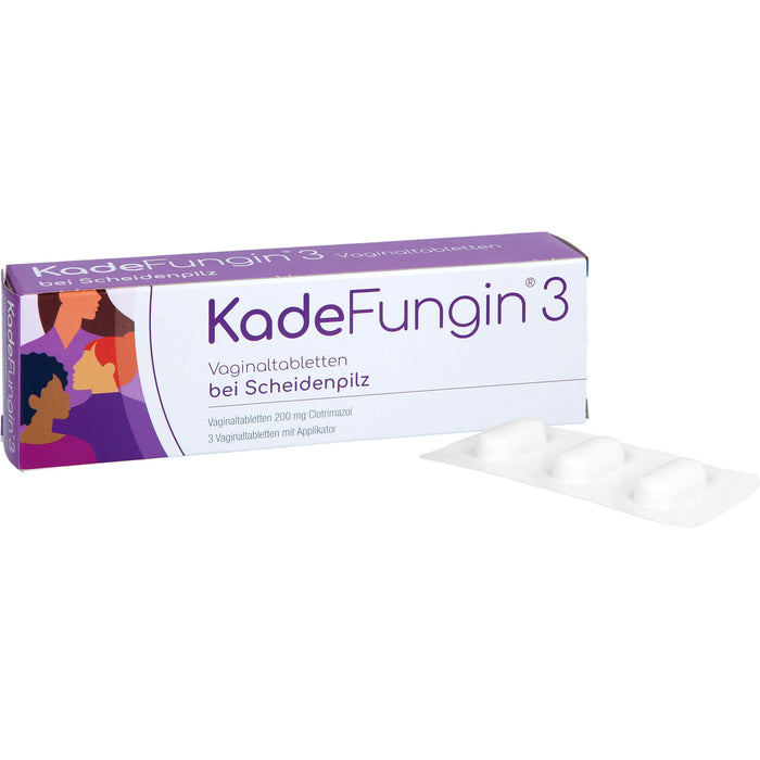 KadeFungin 3 Vaginaltabletten mit Applikator, 3 pcs. Tablets